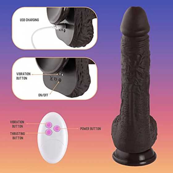 Thrusting Dildo Vibrator Sex Toys for Women, Vibrator Adult Sex Toys Realistic Vibrating Dildos with 5 Thrusting & Rotating Acti