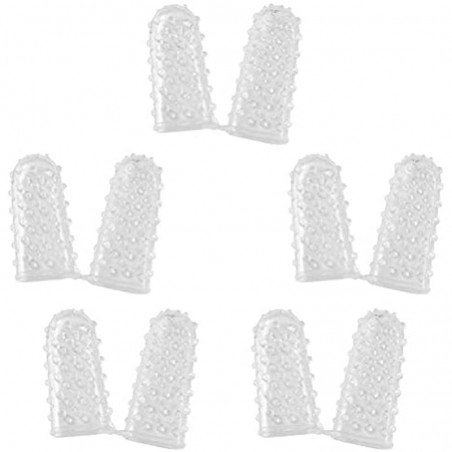 Healifty 5pcs Mini Finger Vibrator Finger Sleeve Stimulator Massager Woman Pleasure Sex Toys