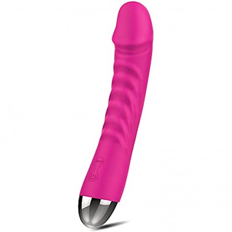 G-Spot Silent Vibrator Realistic Dildo for Women with 10 Vibration, Small Shaped Vibrating Machine Clitoris Nipple Vagina Massagers Soft Liquid Silicone Waterproof Adult Sex Toys Solo Play or Couples