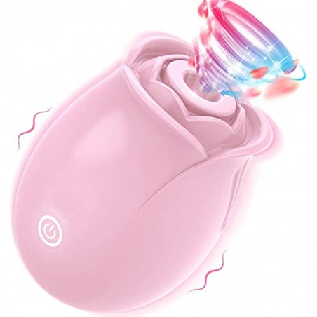 Rose Sex Vibrator Stimulator for Women, Rose Toy Vibrators for Women Adult Sex Toys & Games with 9 Sucking Licking and Vibrating Mode, Rose Sex Toy Clitoral Nipple Massager G spot Dildo Female Couples