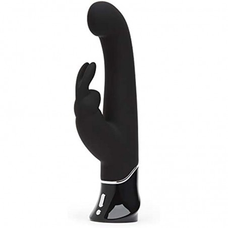  Shades of Grey Greedy Girl Rabbit Vibrator - 5.5 Inch Silicone G Spot Vibrator for Women - Dual Stimulation Adult Sex Toy - Rechargeable & Waterproof - Black