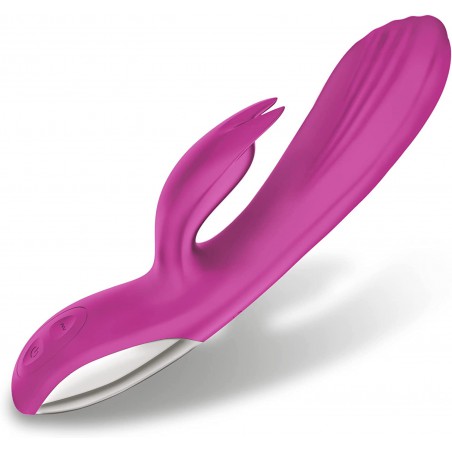 G Spot Rabbit Vibrator for Women - Adult Toys for Womens Sex Pleasure Couples Sex Toys Dildo Vibrators for Woman Pleasure with 10 Powerful Vibrating Nipple Anal G Spot Vagina Clitoral Stimulator Black