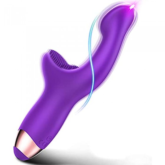 G-spot Vibrator with Tickler, Dual Motors Rechargeable Silicone Stimulator with 10 Vibration Modes Waterproof Sex Toys for Female, Couples
