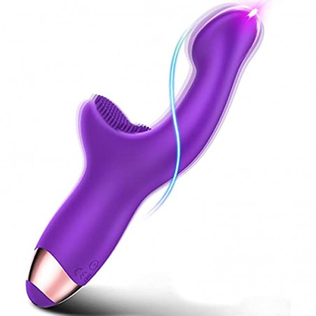 G-spot Vibrator with Tickler, Dual Motors Rechargeable Silicone Stimulator with 10 Vibration Modes Waterproof Sex Toys for Female, Couples