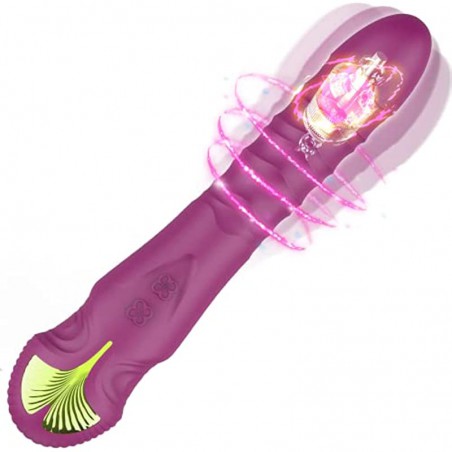 Vibrating G-Spot Dildo Vibrator Clitoral Vagina Anal Stimulator with 10 Powerful Vibration Modes, Waterproof Rechargable Personal  Sensory Massager Bendable Adult Sex Toys for Women