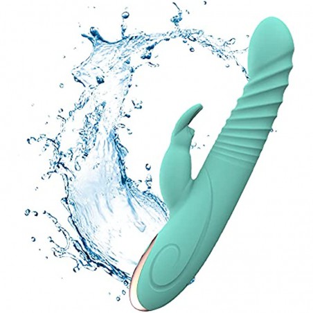 2023 Personal Handheld Rechargeable Rabbit Vibrators for Women Vibrating Toys Pleasure Handheld Massager Electric Portable Massager 8+3 Speeds Vibrations Woman Realistic Female Classic Gifts (Blue)