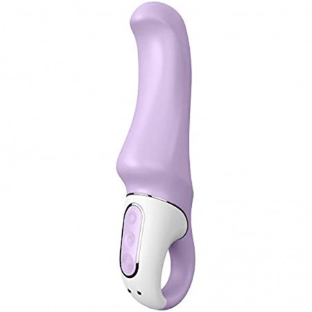 Satisfyer Charming Smile G-Spot Vibrator - Vibrating Dildo, Ergonomic Curved Shaft, 12 Vibration Programs, Retaining Ring - Soft Silicone, Waterproof, Rechargeable