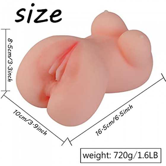 Pocket Pussy Male Masturbator Trustown Sex Toy with Realistic Large 3D Vagina Clitoris Anal Erotic Sex Toy for Adult Men Masturb