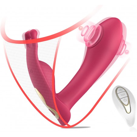 Wearable Panty Vibrator Dual Pulsating G-spot Rabbit Toys Adult Women with Remote Control,Animour Quiet Clitoral Stimulator Adult Sensory Toys Bunny Ears Vibrating Dildo Vibrator for Women,Rechargable