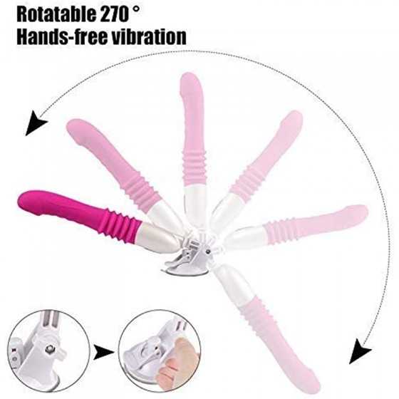 Realistic Dildo Vibrator,Electric Powerful Retractable Machine Rotatable 270 Degree Adult Toy,Automatic Adult Machine