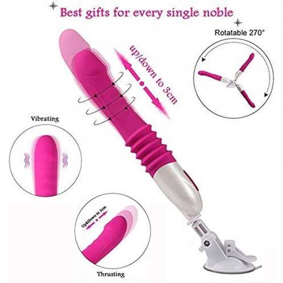 Realistic Dildo Vibrator,Electric Powerful Retractable Machine Rotatable 270 Degree Adult Toy,Automatic Adult Machine