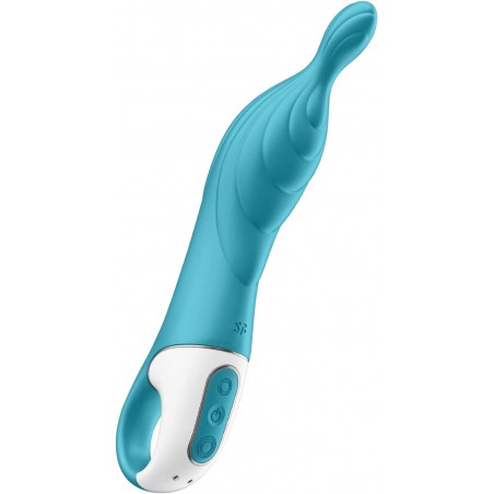Satisfyer A-Mazing 2 A-Spot Vibrator for Women - Vibrating Dildo, G-spot Stimulator, Sex Toy with Curved, Grooved Texture, Flexible Tip - Waterproof, Rechargeable (Grey)