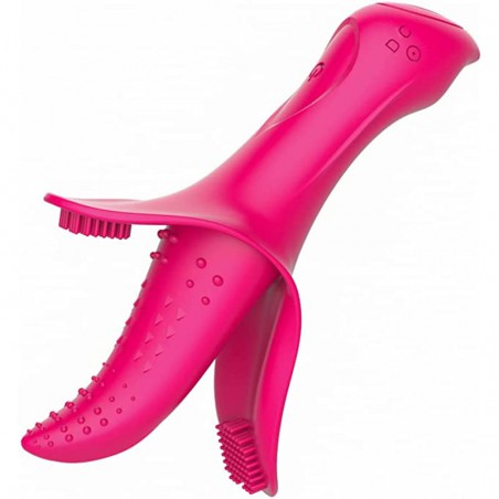 Female Masturbator Clitoral G Spot Tongue Licking Vibrator with 10 Frequency Vibrating Nipples Massager Vaginal Breast Anal Sex Toys for Women Masturbation & Couples (Pink)