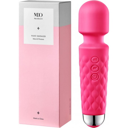 Powerful  Massager with 8 Speeds 20 Vibration Modes USB Rechargeable Handheld Cordless Waterproof Personal Massager for Full Body Massager Relieve Muscle Stress Relaxing Body(Red)