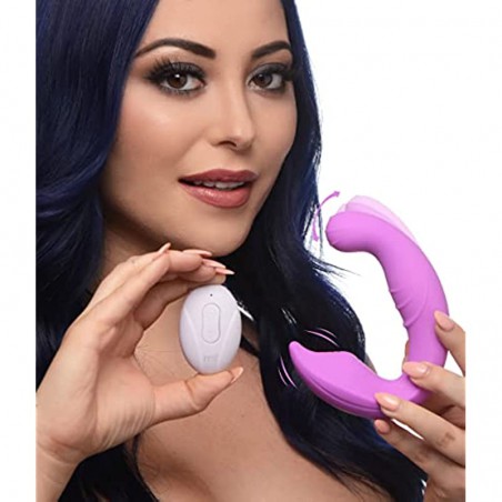 Inmi Come 4 Me 5X Come Hither Premium Silicone Pinpoint G Spot Vibe | Adult Sex Toy with 5 Modes + 5 Vibration Patterns for Women | Waterproof Clitoral G-Spot Stimulator, Purple