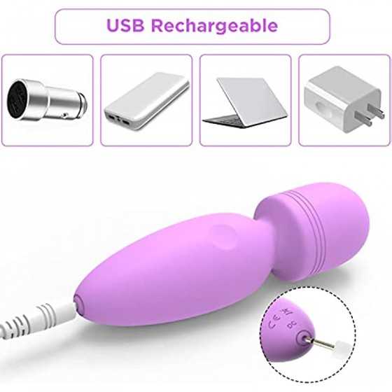 Bullet Vibrator, Sex Stimulator for Women USB Rechargeable Lipstick Vibe with 10 Vibration Modes, Female G-spot Sex Adult Toys