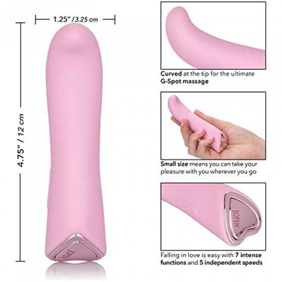 JOPEN Amour Mini G - 7 Function Silicone Body Vibrator - Waterproof Sex Toys for Women 35 Vibration Function Massager - Pink
