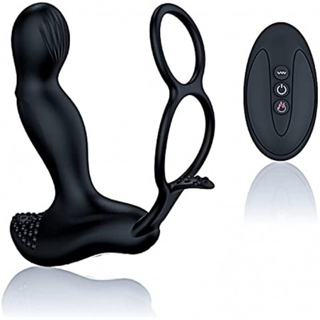 2022 Prostate Massager Anal Vibrator Thrusting Vibrating 7 Modes with Cock Ring Anal Plug Anal Sex Toys Massager for Men Anal Toy Male Sex Toys for Women and Couples Waterproof Remote Control