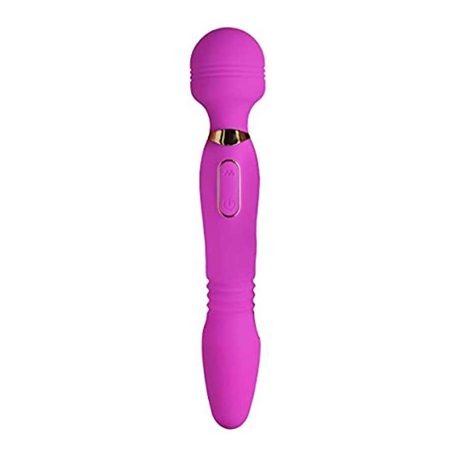 WAND ESSENTIALS Ultra Thrust-Her Deluxe Thrusting and Vibrating Premium Silicone Wand for Women Men & Couples. 3 Speeds & 7 Patt