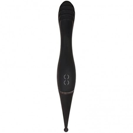 Evolved Love Is Back - Tantalizing Teaser - Rechargeable Silicone Dual End Vibrator - Black