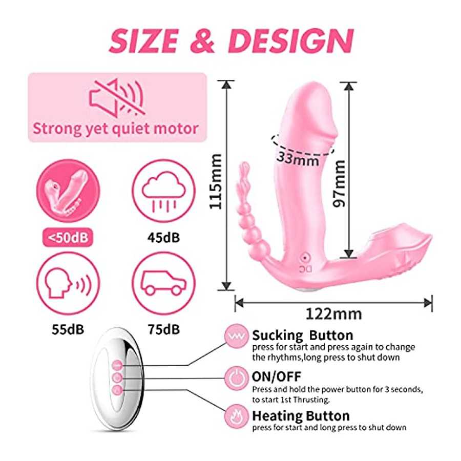 2022 G Spot Clitoral Anal Vibrator Sex Toy with 7 Vibration Modes Waterproof Rechargeable Rose Toy Adult Toy for Women