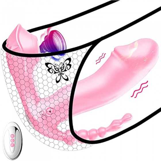 2022 G Spot Clitoral Anal Vibrator Sex Toy with 7 Vibration Modes Waterproof Rechargeable Rose Toy Adult Toy for Women