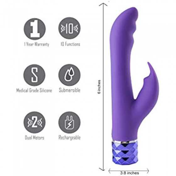 Maia Toys Hailey Silicone Rabbit, Purple