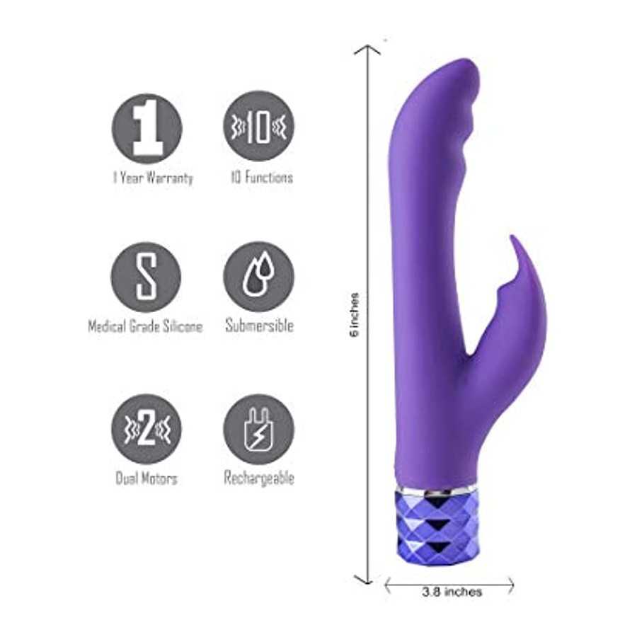 Maia Toys Hailey Silicone Rabbit, Purple