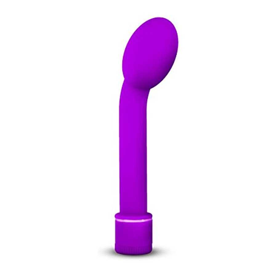 Petite Multi Speed Curved Tip Vibrator - Slim G Spot Stimulator - Waterproof - Sex Toy for Women - Sex Toy for Couples (Purple)