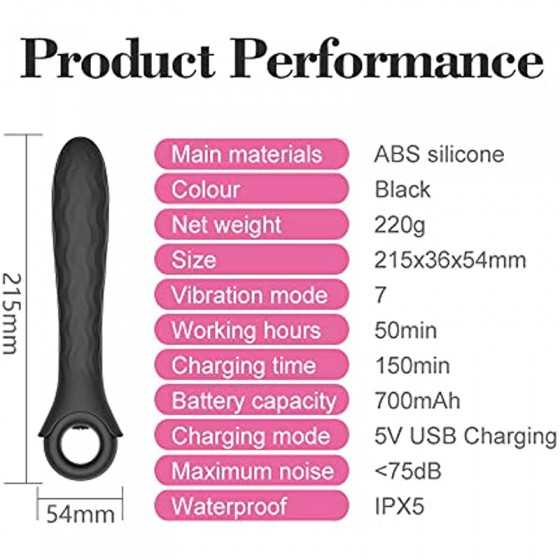 G Spot Vibrator Dildo for Women Dildo Vibrator for Vagina Clitoris Anal Stimulation Rechargeable Vibrating Wand for her Pleasure