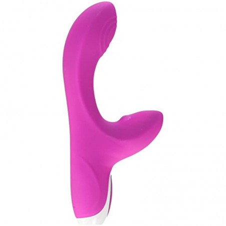 Evolved Love Button Silicone Vibrator Rechargeable, 7.5 Inch, Pink