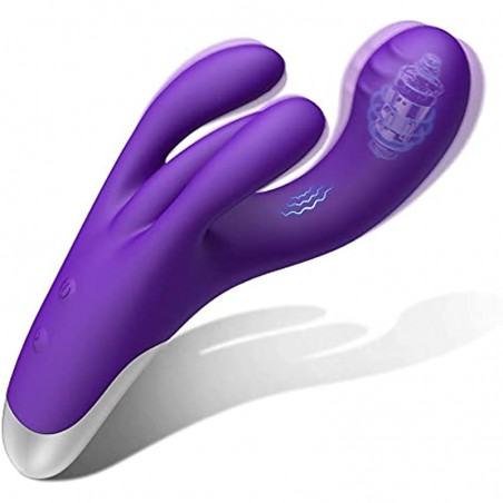 MOONA Rabbit Vibrator for G-spot Clitoral Stimulation, Powerful Dildo with 10 Vibration , Waterproof Adult Sex Toy for Women