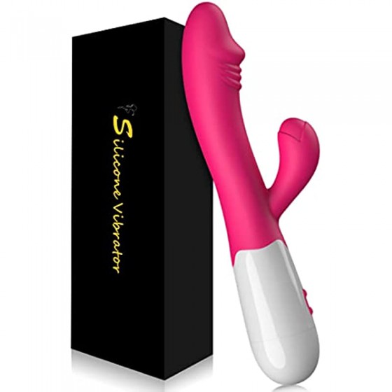 Pink Rabbit Dildo Vibrator,...