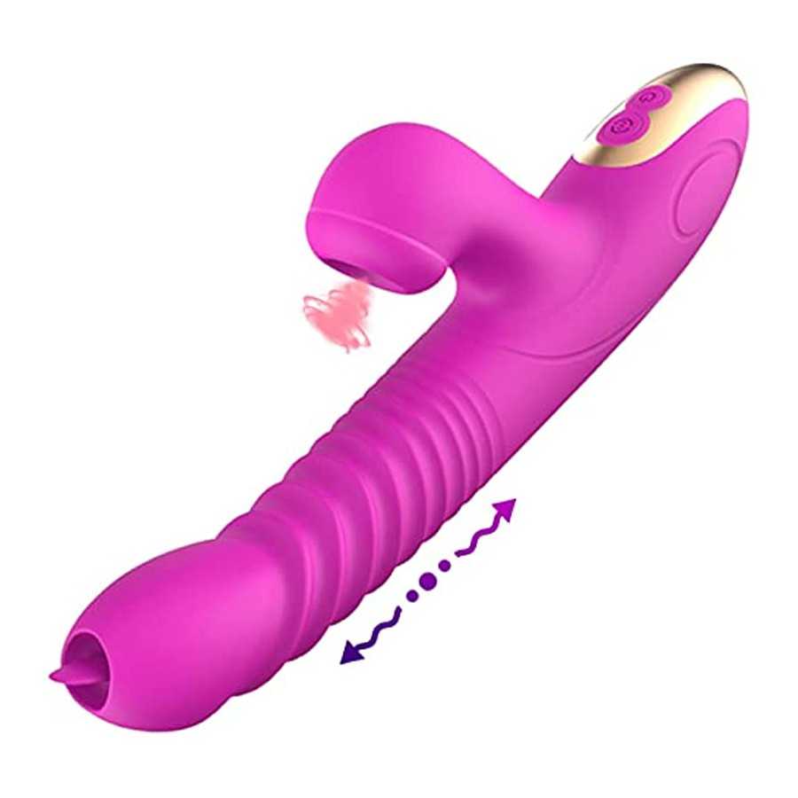 Thrusting G Spot Vibrator Sucking Telescopic Toy Rose for Women Adult Sex Vibrate Vibrating Toys Clitoralis Dildo Travel Swing H