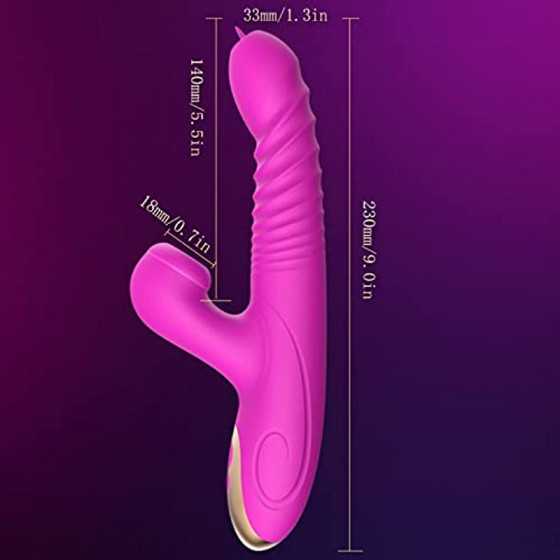 Thrusting G Spot Vibrator Sucking Telescopic Toy Rose for Women Adult Sex Vibrate Vibrating Toys Clitoralis Dildo Travel Swing H
