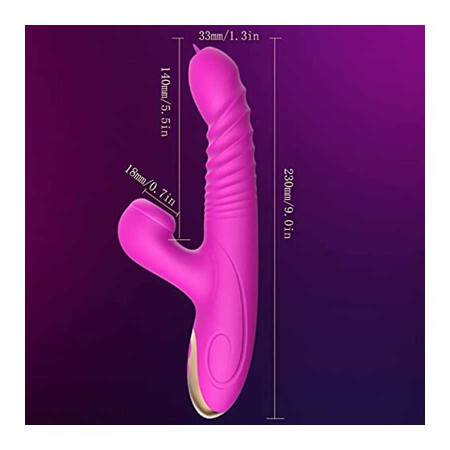 Thrusting G Spot Vibrator Sucking Telescopic Toy Rose for Women Adult Sex Vibrate Vibrating Toys Clitoralis Dildo Travel Swing H