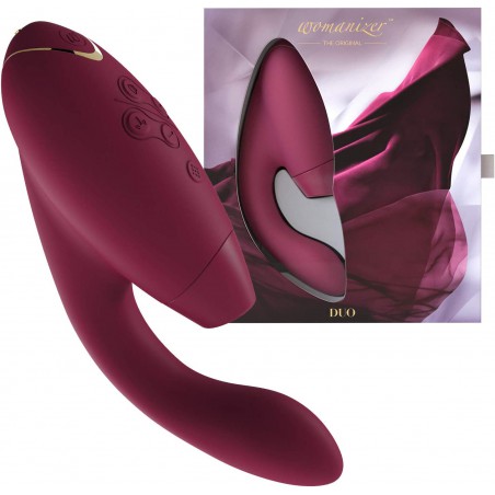  Duo Clitoral Sucking Vibrator for Women - Vibrating Sex Toy for Clitoral and G-spot Stimulation - Smart Silence - Rabbit Vibrator with 12 Intensity Levels - Waterproof - Bordeaux
