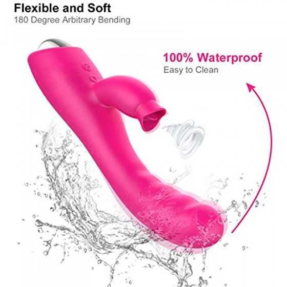Dildo Penis Sex Toys for Women Clitoral Female Rabbit Vibrator Licking USB Cable Rechargeable Vibartion Handheld Silicone