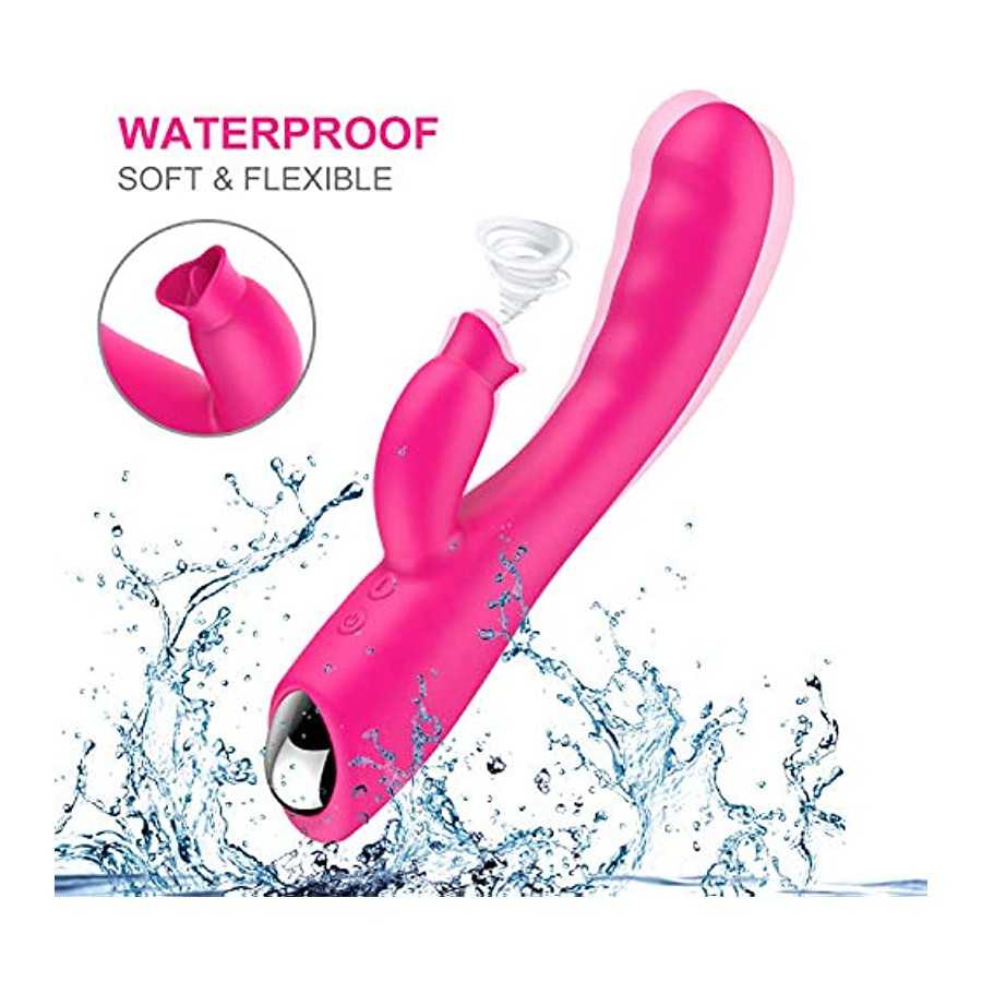 Dildo Penis Sex Toys for Women Clitoral Female Rabbit Vibrator Licking USB Cable Rechargeable Vibartion Handheld Silicone