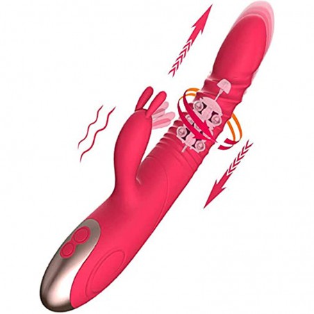 Personal Handheld USB Rechargeable Rabbit Vibrator Sex Toys for Women Vibrating Dildo Toys Pleasure 8 Speds Vibrations Electric Massager for Woman