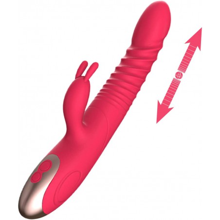 Handheld Portable Rechargeable 9 Inch Vibrating Toys for Woman Pleasure Realistic Rabbit Vibrators for Women 3 Motor 8 Speeds Vibration Electric Waterproof Massager for Female Gifts