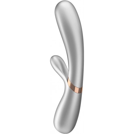 Satisfyer Hot Lover Rabbit Vibrator with Warming Function and App Control - G-Spot and Clitoris Stimulation, Heated Shaft - Compatible with Satisfyer App, Waterproof, Rechargeable (Pink)