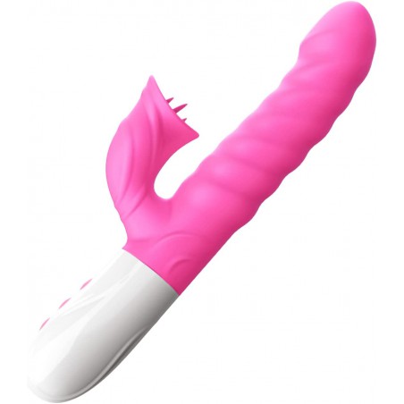 Realistic Rabbit Vibrator Dildo for Women Vaginal Health G Spot Vibrator with Bunny Ears 9 Vibrations,Waterproof Clitoral Stimulator for Beginners Heated Rechargeable Adult Sex Toys