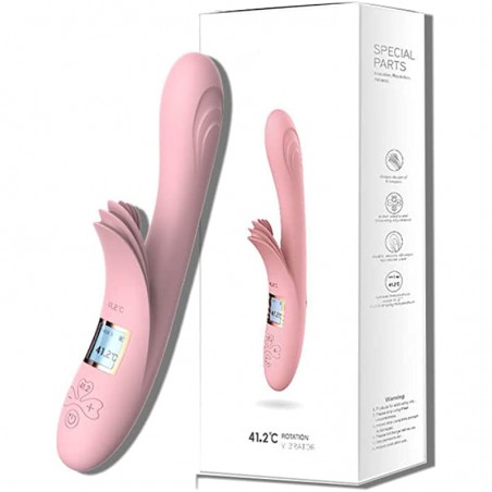 Intelligent Vibrator  Multiple Frequency Clitoral and G Spot Vibrator Rabbit Vibrator LCD Screen Heated Stimulator Adult Sex Toy for Women