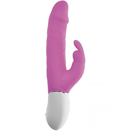 6k Eve’s Rechargeable Realistic Rabbit Vibrator, Pink | Waterproof, Dual Motor Silicone Vibrator with Multiple Vibration Modes | 8.5” Long, 4.5” Insertable | Compatible with Water Based Lube