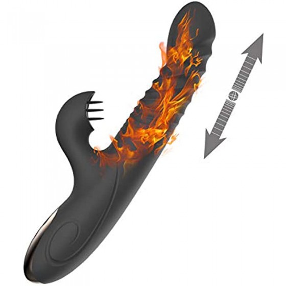 Portable USB Rechargeable Rabbit Vibrator Sex Toys for Women, Sexual Vibrating Dildo  Massager with 8 Vibration Modes