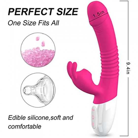 G Spot Vibrator with Heating Function,Waterproof Dildo Vibrator with 7 Powerful Vibrations Modes