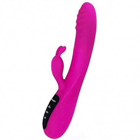 Mixfun Rabbit Vibrator Dildo G Spot vibrators with Bunny Ears for Clitoris Stimulation Waterproof Sexy Toys Clit Stimulator with 16 Vibration Modes Quiet Dual Motor for Women USB Magnetic Rechargeable