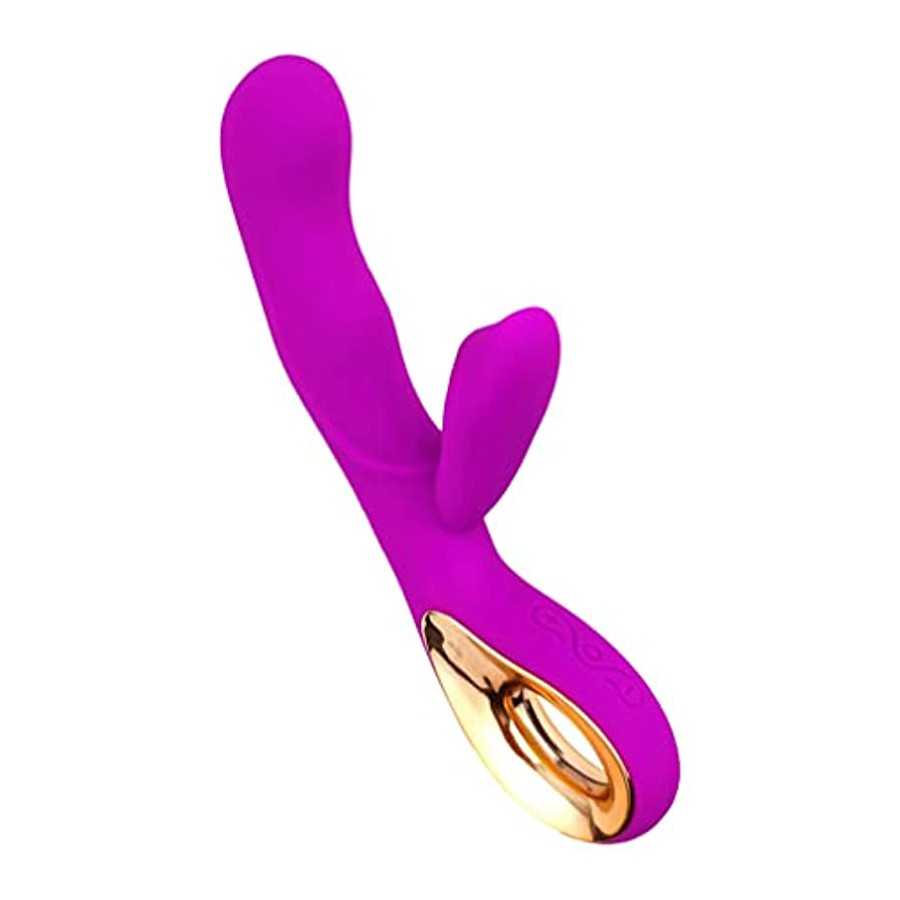 Leseox G-spot Rabbit Vibrator Dildo Adult Toys, Rechargeable Vibrating Massager for Clitoris Nipples Vagina Stimulation, 10 Powe