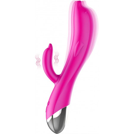PUWCBZE G-Spot Rabbit Vibrator Dildo with 6 Vibration Modes, Clitoris Stimulator Vaginal Anal Nipple Massager for Soft Silicone, Powerful Waterproof Rechargeable Adult Sex Toys for Women Couple